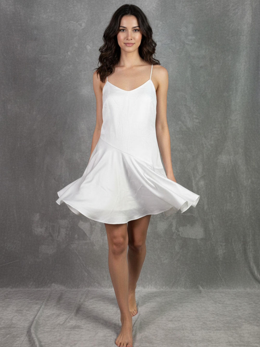 Abercrombie & Fitch Women's White Spaghetti Strap Flared Dress Size Small - Picture 1 of 3